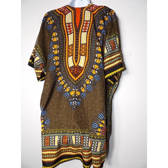 True Rock Free Size Tunic Top Shirt Caftan Boho Tribal Glittery Floral Silky - Picture 6 of 12